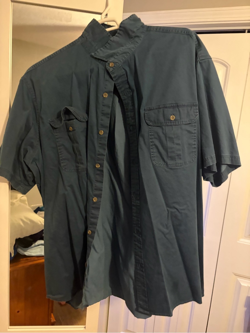 RedHead Men's Short-Sleeve Button-Down Shirt in Teal